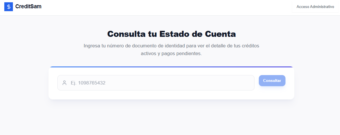 Consulta estado de cuenta CreditSam